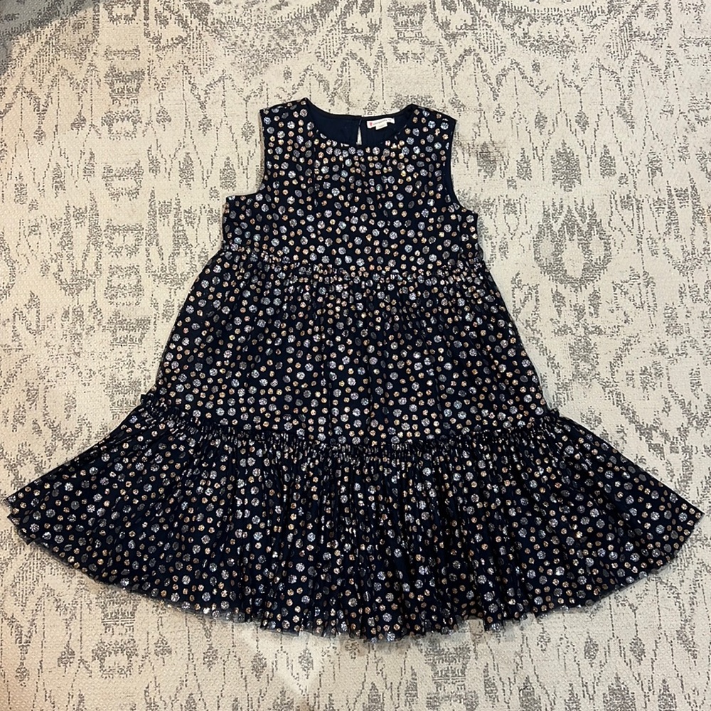 Crewcuts dress in navy with glitter dots